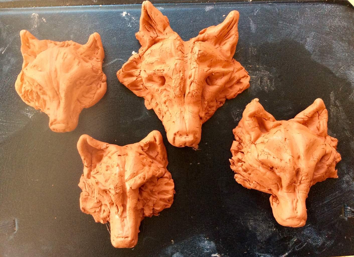 Small wolf face elplorations by Cheryle Bannon©