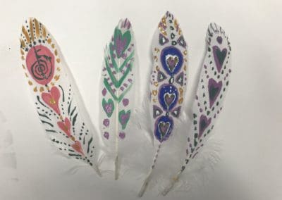 Feather painting play
