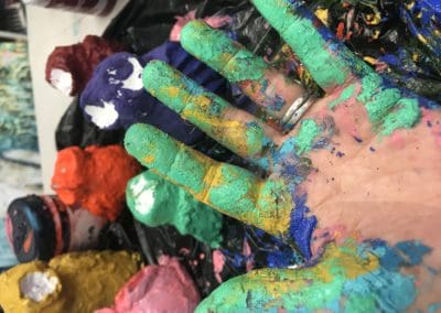 Painted hand