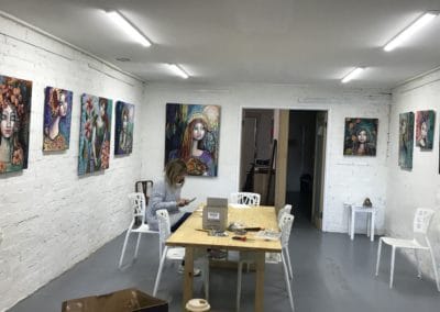 Back room of gallery