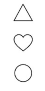 heart circle triangle